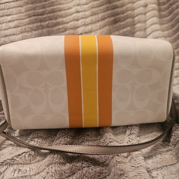 Coach varisty stripe mini Bennett satchel crossbody bag. - Picture 6 of 12
